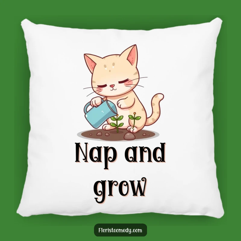 Funny Cat Plant Pillow - Cozy Comfort for Dedicated Souls