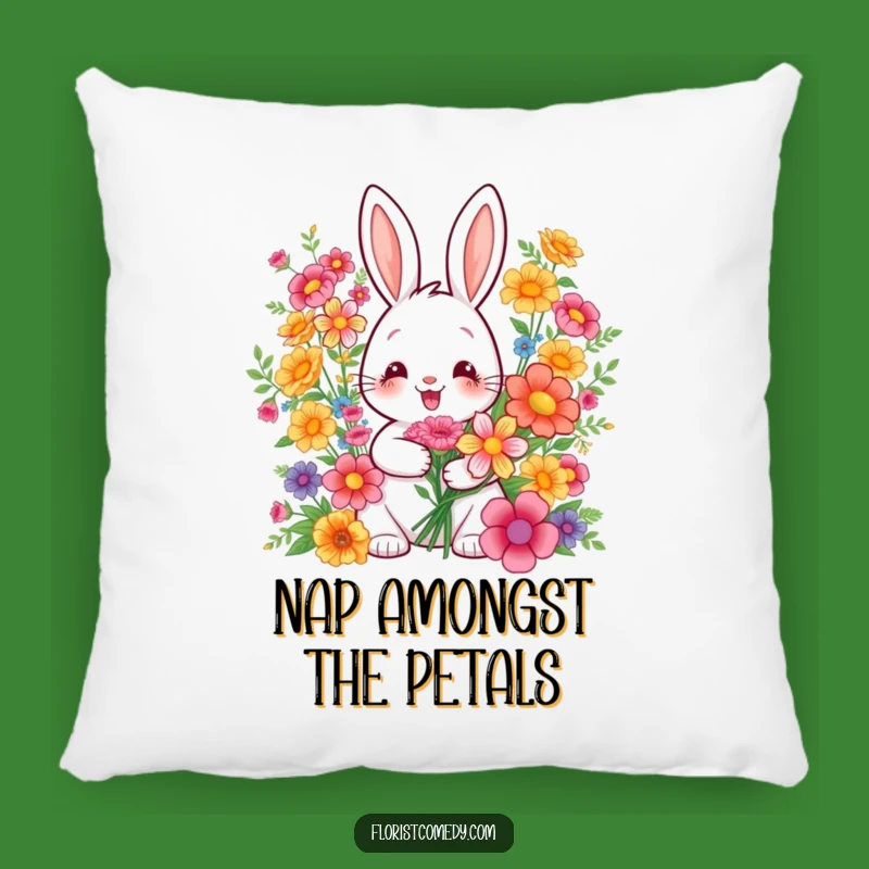 Funny Rabbit Bouquet Pillow: Adorable Decor for Cozy, Cheerful Spaces