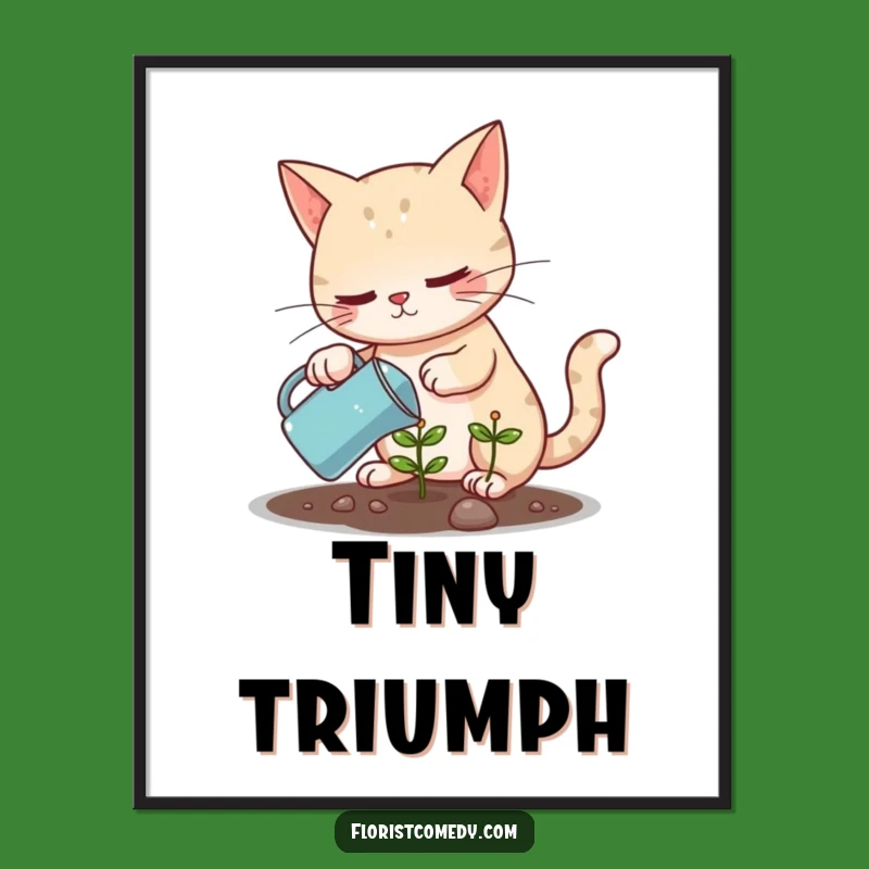 Funny Cat Plant Digital Art - Instant Nurturing Decor & Humor