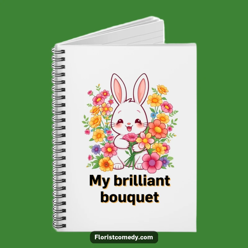 Funny Rabbit Bouquet Notebook: Jot Down Ideas with Floral Fun