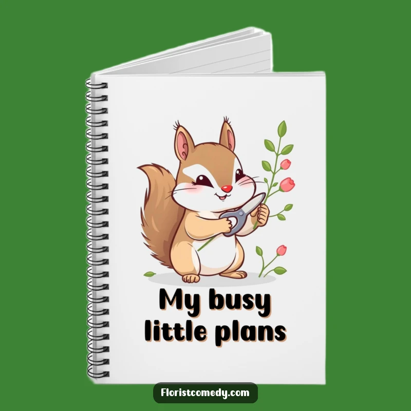 Funny Squirrel Gardener Notebook: Jot Down Notes with Woodland Flair