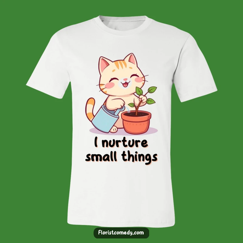 Funny Cat Gardener T-Shirt: Cheerful Kitty Watering Plant Tee, Ultimate Funny Gift for Plant Lovers