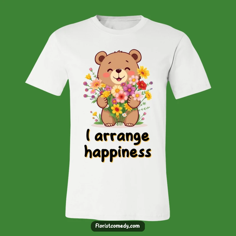 Funny Bear Wildflower Bouquet T-Shirt: Wear Your Love for Blooms