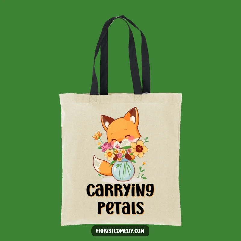 Funny Fox Flower Arranging Tote Bag - Carry Your Style with Flair
