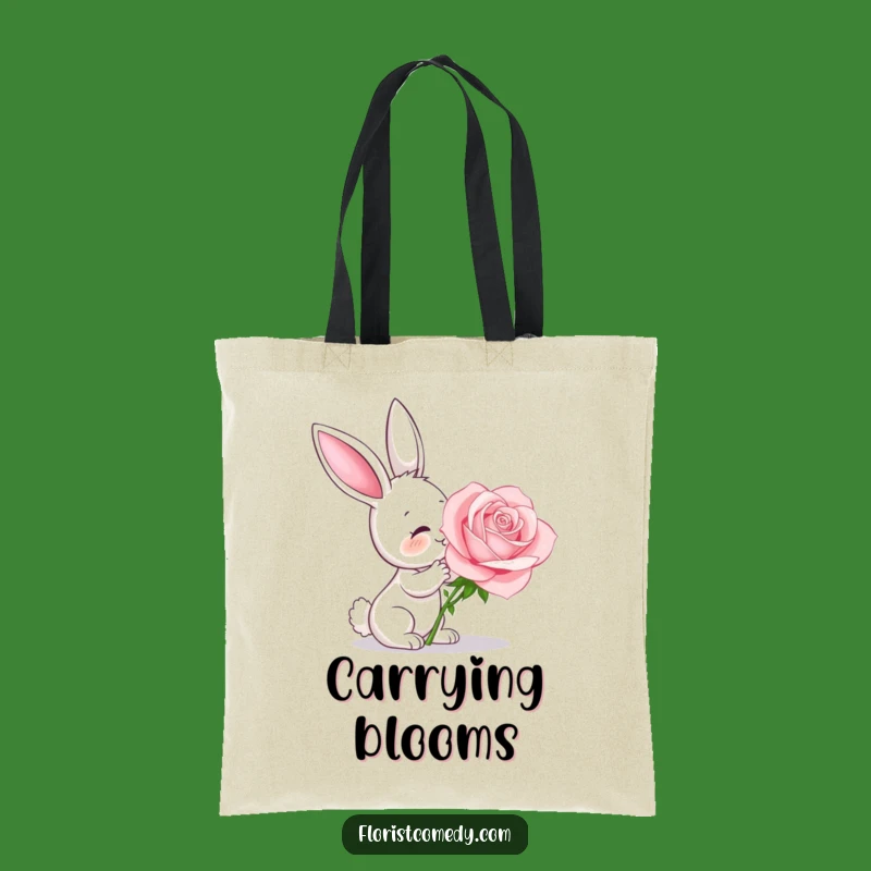 Funny Bunny Rose Tote Bag - Carry Your Delight with Style