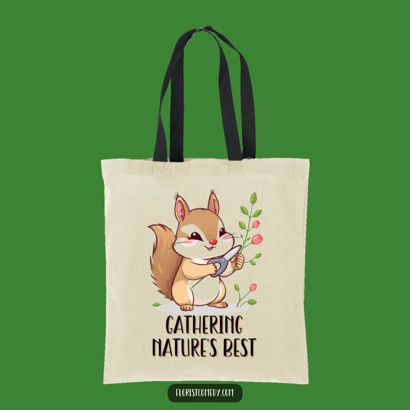 Funny Squirrel Garden Tote Bag: Carry Your Greenery in Style